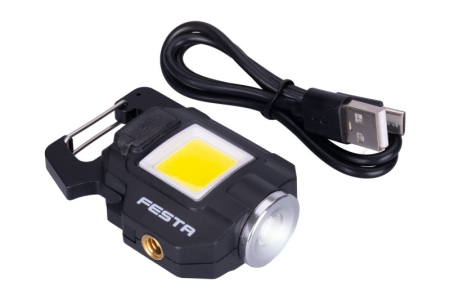 Svietidlo nabíjacie LED COB MINI 750lm IP44 s magnetom a karabínou 37655